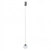 Suspension Redo Irides, metal, glass, sand black/dichroic, LED, 3W, 209 lumens, warm white 3000K, D.10 cm