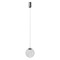 Suspension Redo Irides, metal, glass, sand black/transparent, LED, 7W, 568 lumens, warm white 3000K, D.20 cm