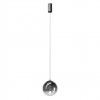 Suspension Redo Irides, metal, glass, sand black/gradient smoke, LED, 7W, 568 lumens, warm white 3000K, D.20 cm
