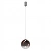 Suspension Redo Irides, metal, glass, sand black/gradient coffee, LED, 10W, 645 lumens, warm white 3000K, D.25 cm
