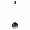 Suspension Redo Irides, metal, glass, sand black/gradient coffee, LED, 12W, 871 lumens, warm white 3000K, D.30 cm