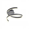 Ceiling lamp Redo Scroll, metal, sand black, dimmable, LED CCT, 27W, 1420 lumens, 3000K/4000K/6000K, D.40 cm