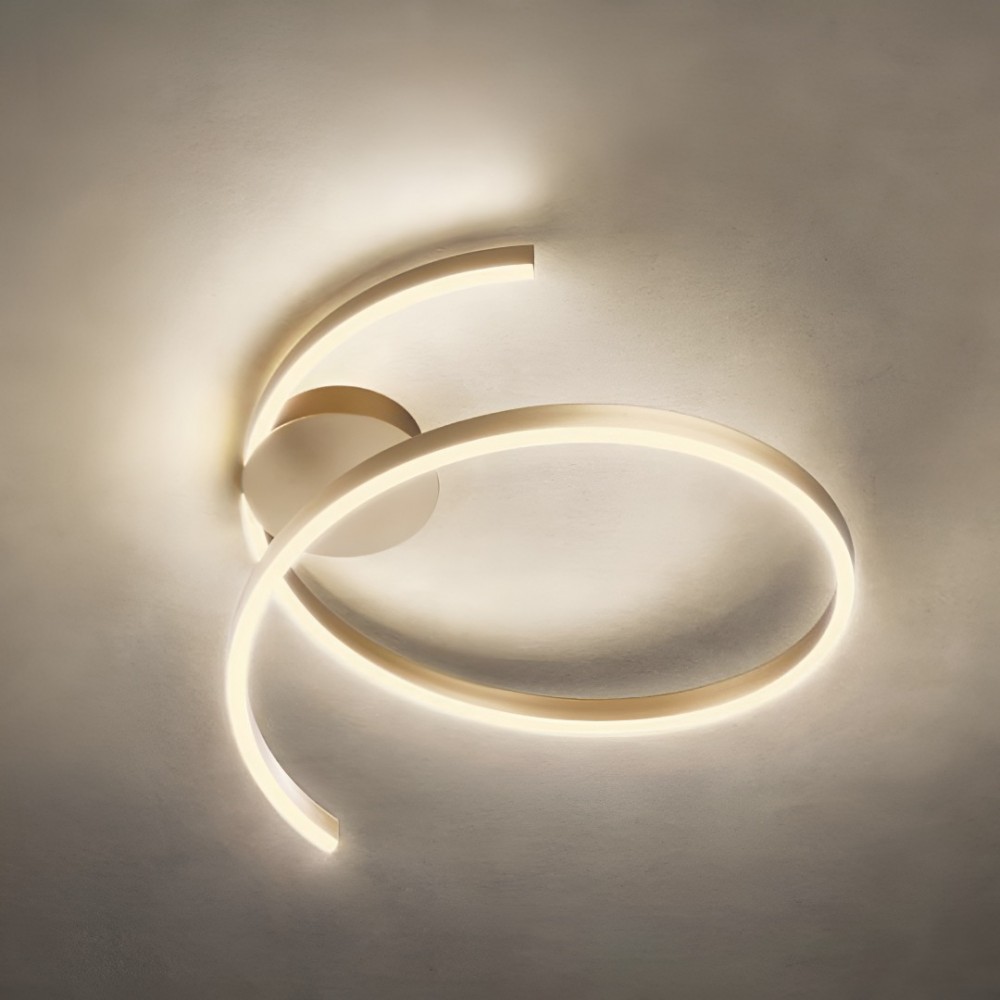 Ceiling lamp Redo Scroll, metal, sand bronze, dimmable, LED CCT, 38W, 1910 lumens, 3000K/4000K/6000K, D.60 cm