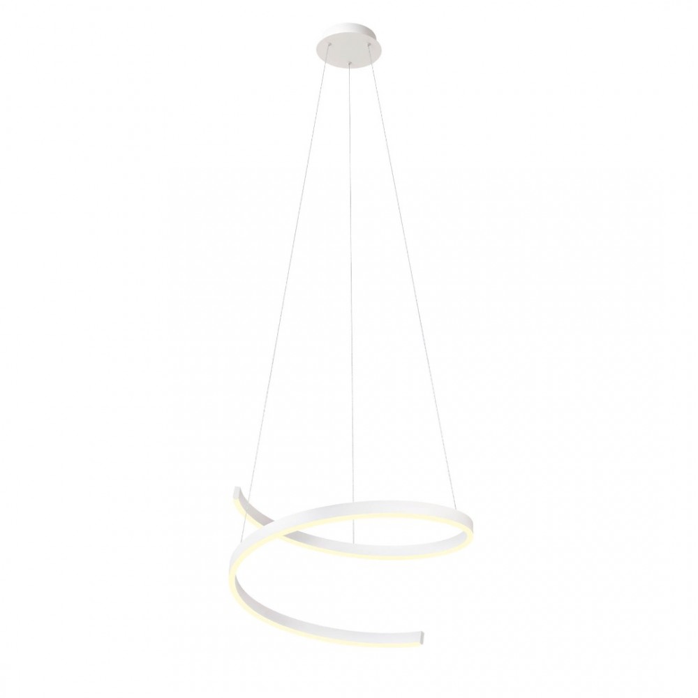 Suspension Redo Scroll, metal, sand white, dimmable, LED CCT, 38W, 1910 lumens, 3000K/4000K/6000K, D.60 cm