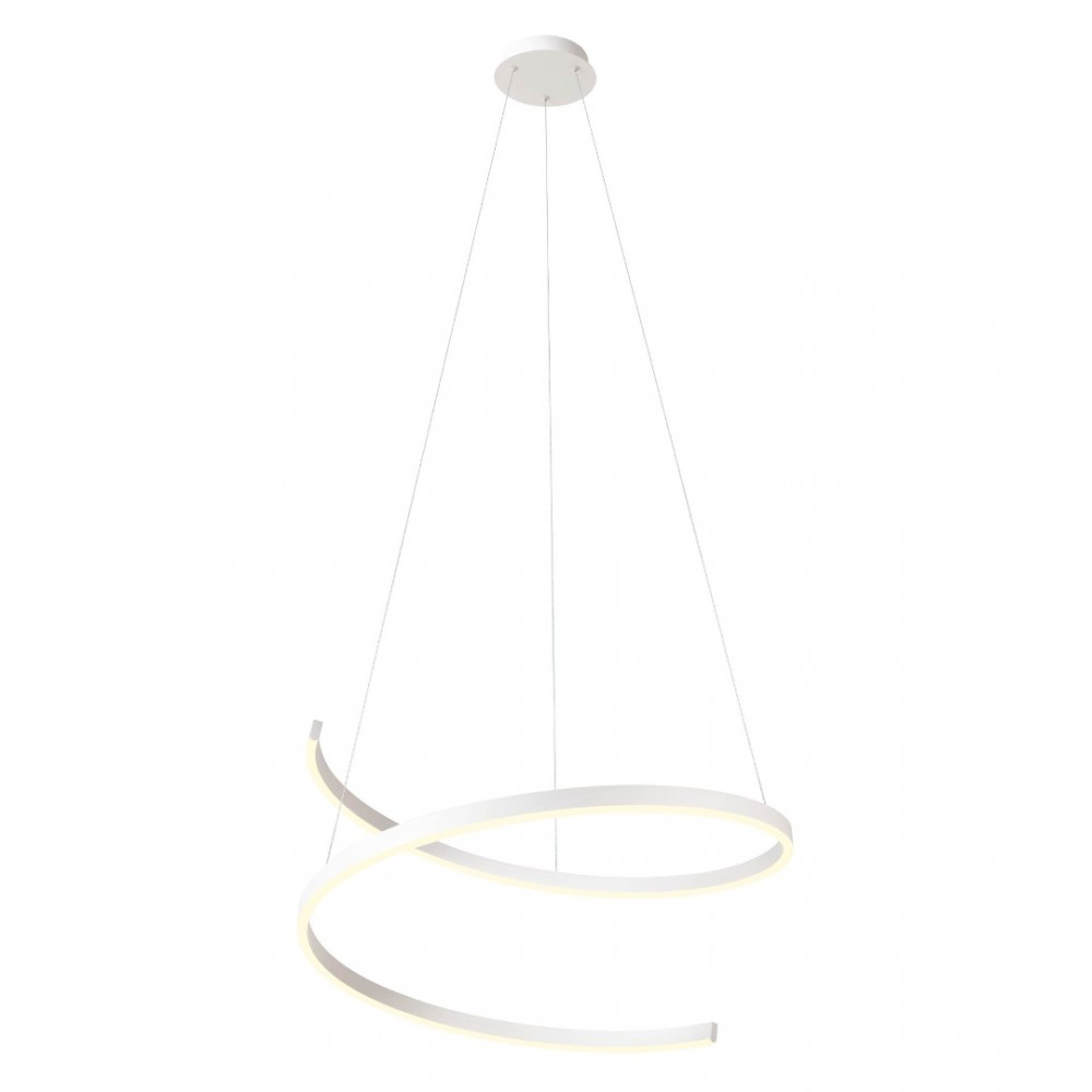 Suspension Redo Scroll, metal, sand white, dimmable, LED CCT, 46W, 2182 lumens, 3000K/4000K/6000K, D.75 cm