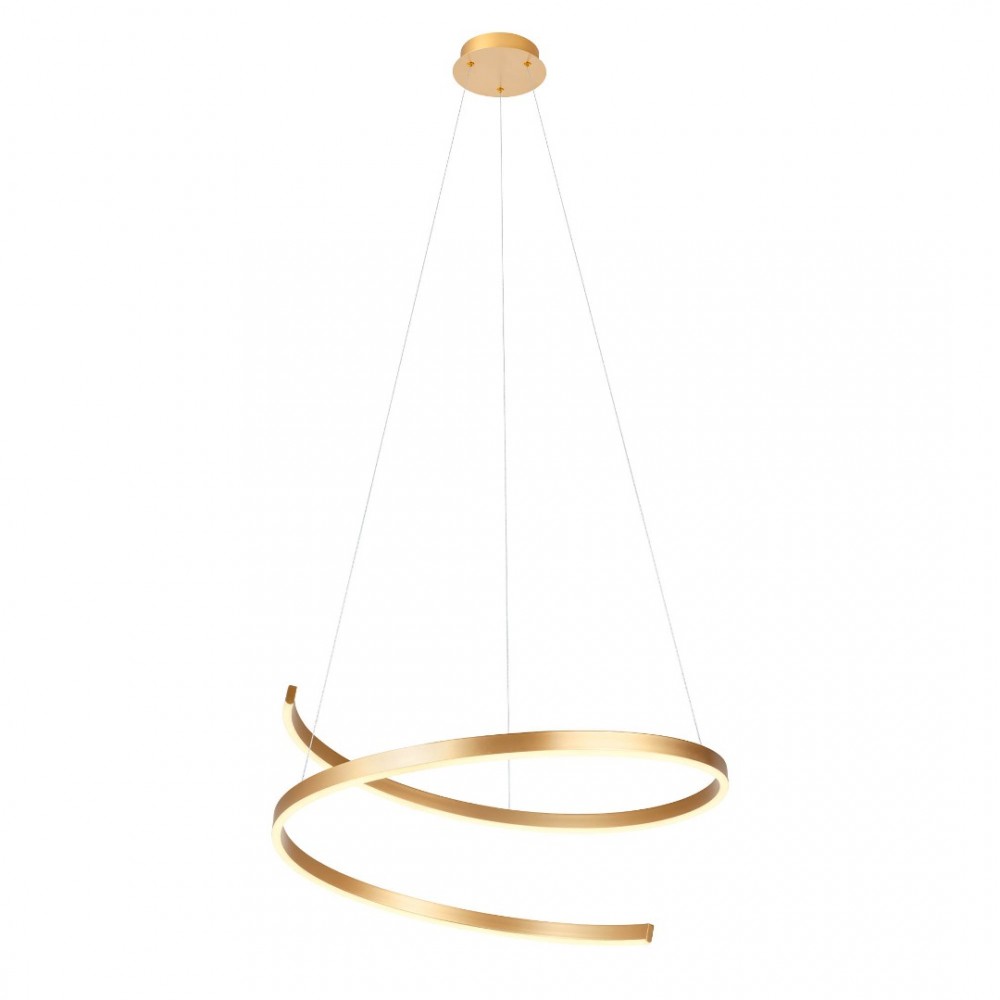Suspension Redo Scroll, metal, matt bronze, dimmable, LED CCT, 46W, 2182 lumens, 3000K/4000K/6000K, D.75 cm