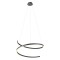 Suspension Redo Scroll, metal, sand black, dimmable, LED CCT, 46W, 2182 lumens, 3000K/4000K/6000K, D.75 cm