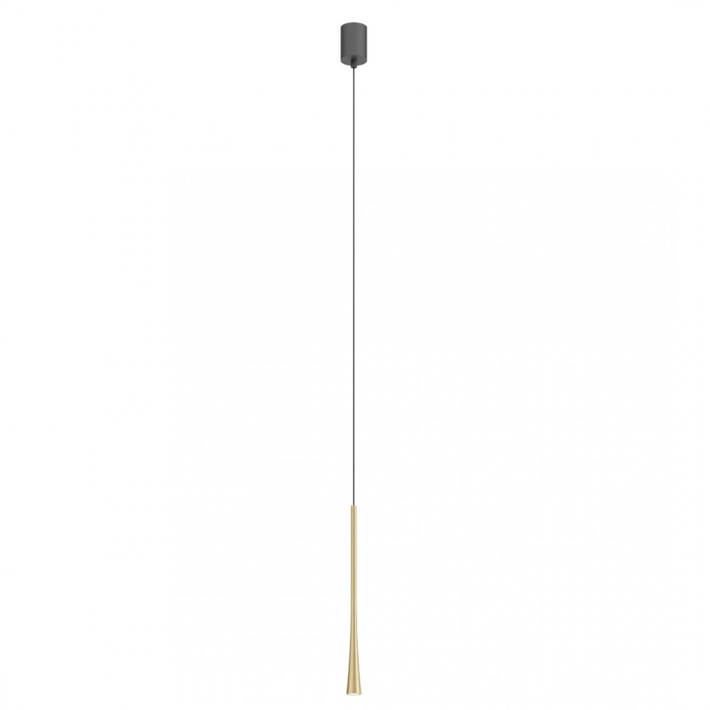 Suspension Redo Ito, metal, matt gold, LED, 6,2W, 495 lumens, warm white 3000K, D.3 cm
