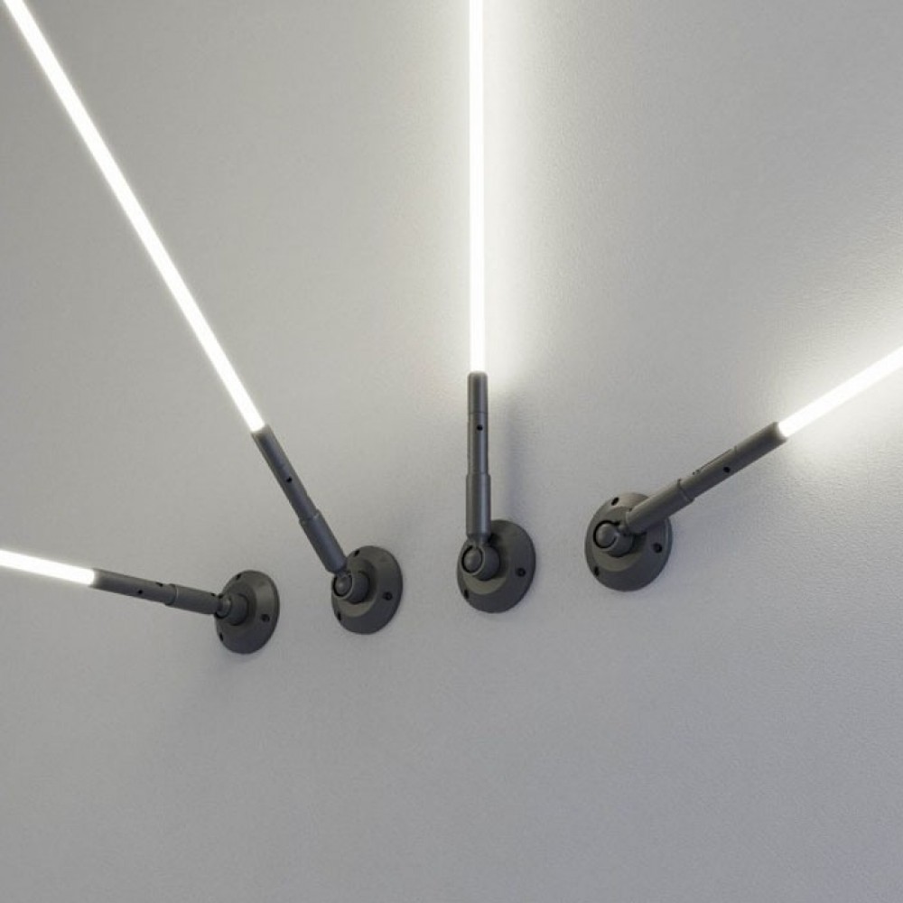 Linear lighting system Redo Freedom 360, metal, sand black, dimmable, LED, 90W, 3300 lumens, warm white 3000K, L.10 m