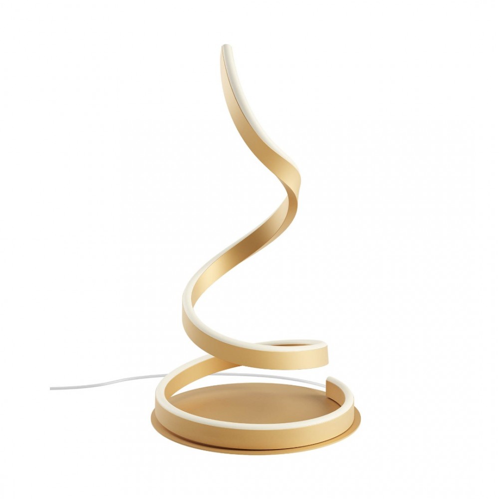 Table lamp Redo Scroll, metal, matt bronze, dimmable, LED CCT, 19W, 1050 lumens, 3000K/4000K/6000K, H.46 cm