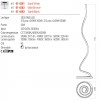Floor lamp Redo Scroll, metal, sand white, dimmable, LED CCT, 30W, 1650 lumens, 3000K/4000K/6000K, H.170 cm