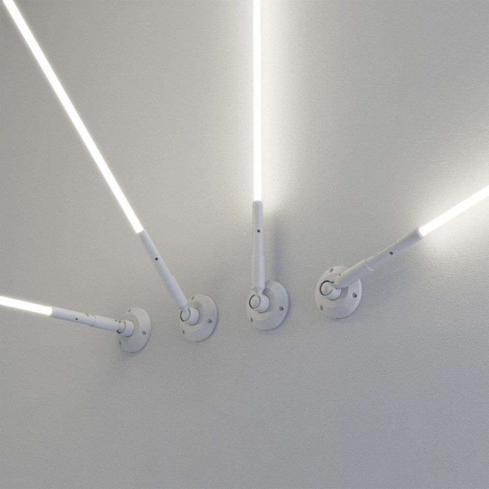 Linear lighting system Redo Freedom 360, metal, sand white, dimmable, LED, 90W, 3346 lumens, neutral white 4000K, L.10 m