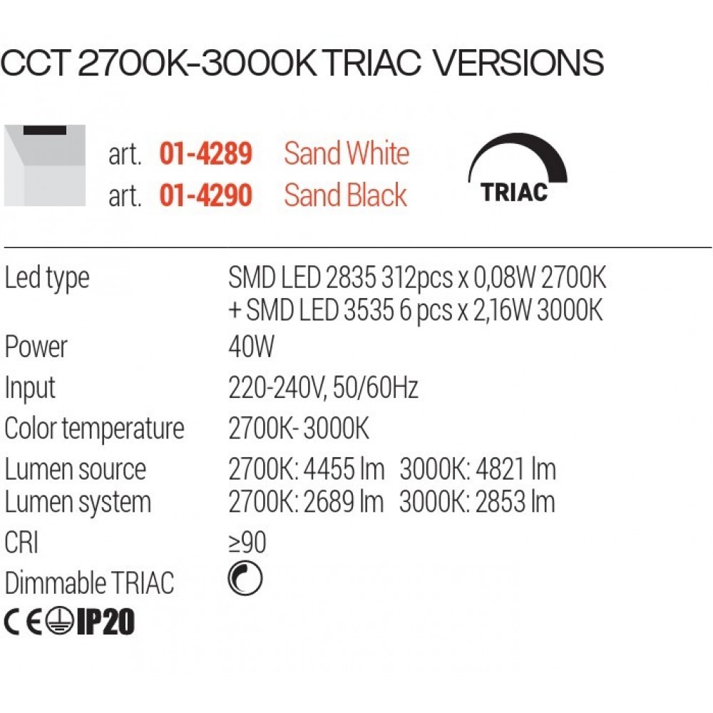 Ceiling lamp Redo Button, metal, sand white, dimmable, LED CCT, 40W, 2853 lumens, warm white 2700K/3000K, D.42 cm