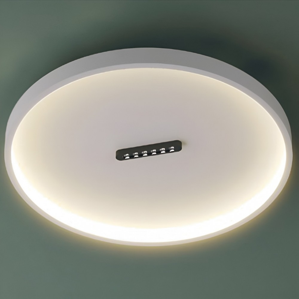 Ceiling lamp Redo Button, metal, sand white, dimmable, LED CCT, 47W, 3519 lumens, warm white 2700K/3000K, D.51 cm