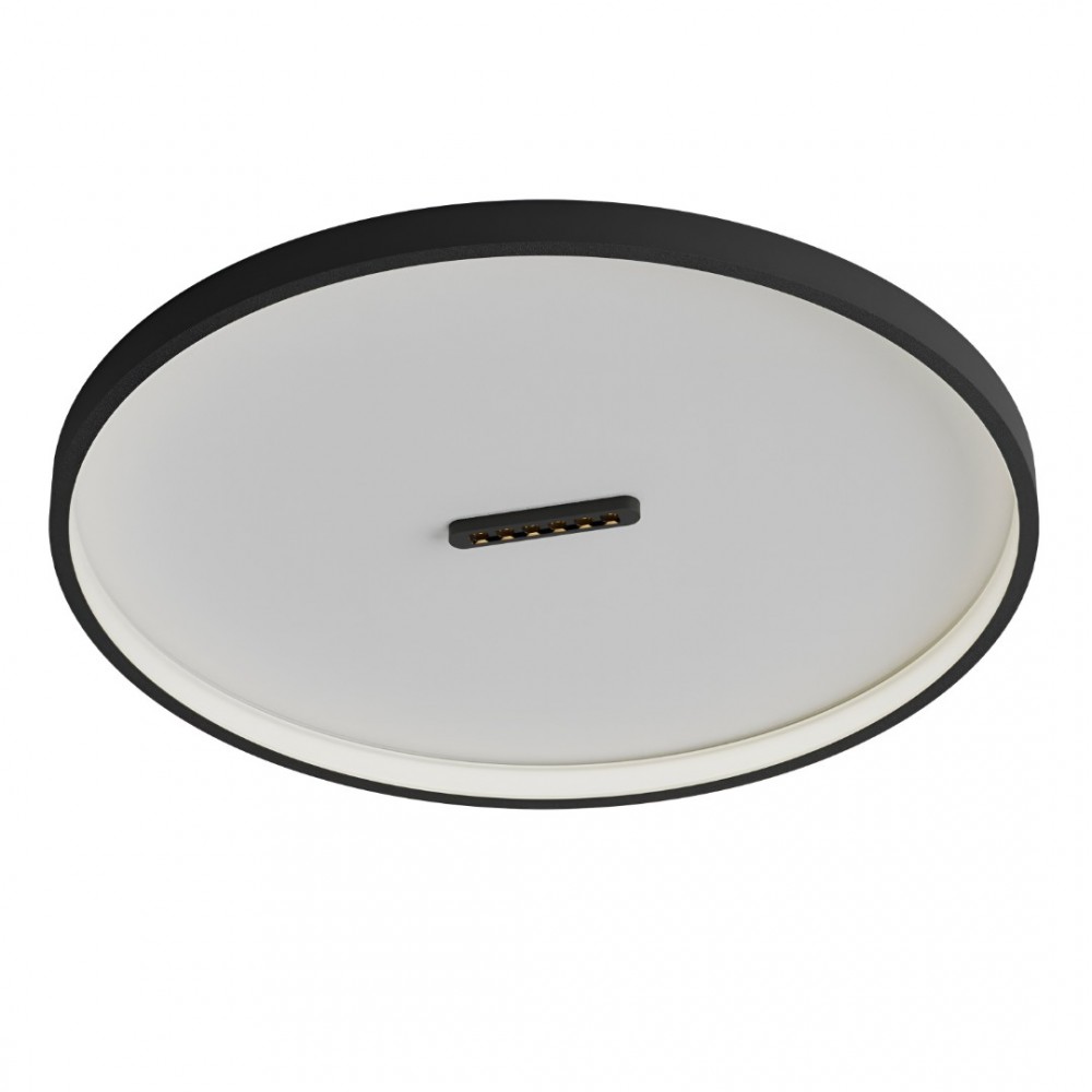 Ceiling lamp Redo Button, metal, sand black, dimmable, LED CCT, 52W, 4003 lumens, warm white 2700K/3000K, D.61 cm