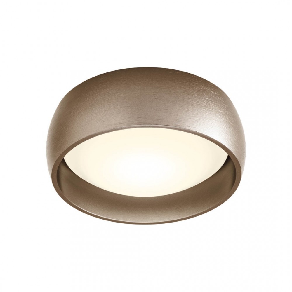 Ceiling lamp Poll, metal, brushed brown, dimmable, LED, 20W, 1318 lumens, warm white 3000K, D.15 cm