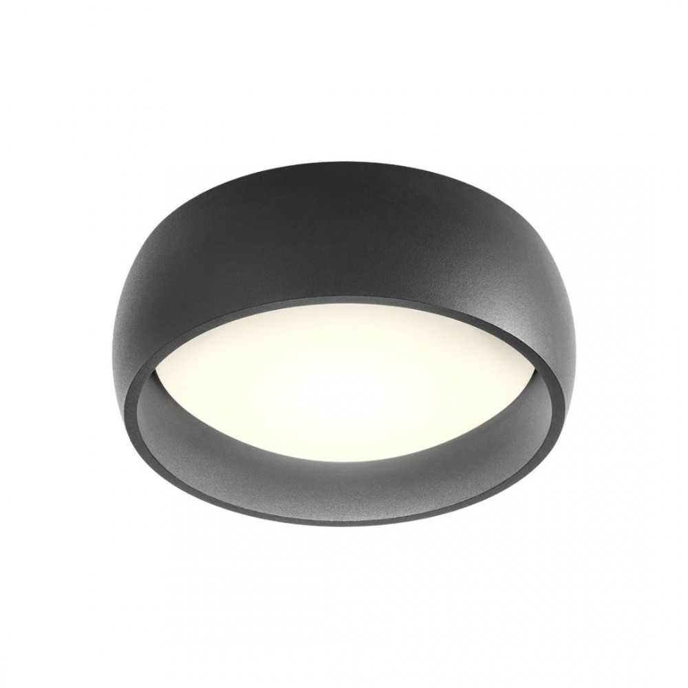 Ceiling lamp Poll, metal, sand black, dimmable, LED, 20W, 1318 lumens, warm white 3000K, D.15 cm