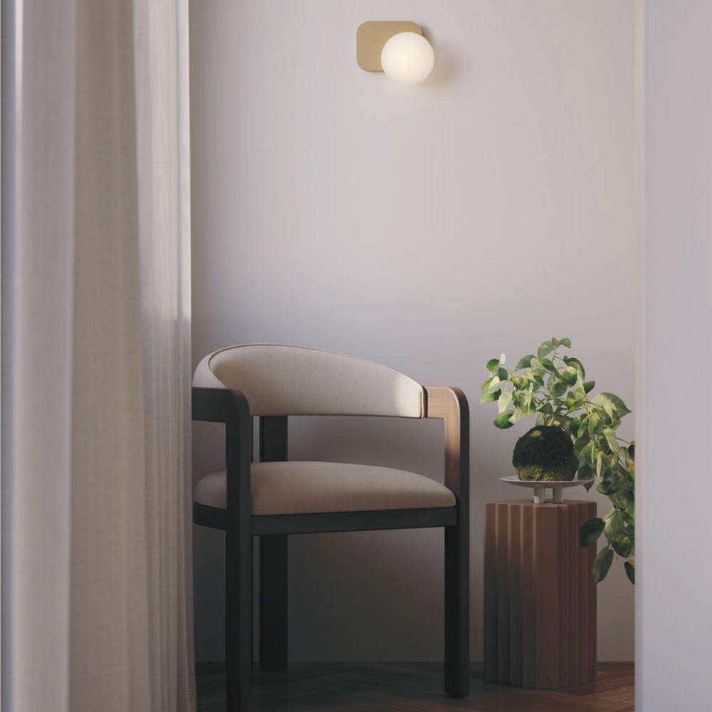 Ceiling lamp Redo Lumien, metal, matt gold, LED CCT, 7W, 366 lumens, warm white 2700K/3000K, L.19 cm