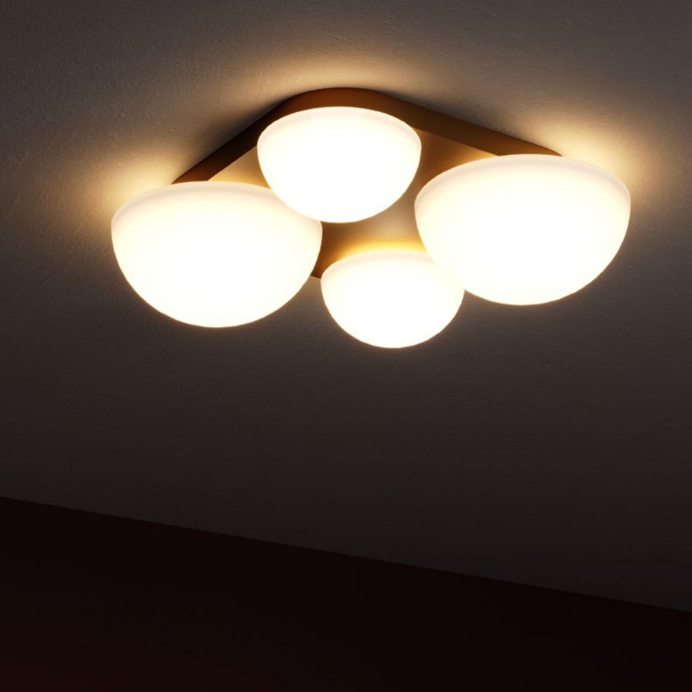 Ceiling lamp Redo Lumien, metal, matt gold, LED CCT, 26W, 1299 lumens, warm white 2700K/3000K, L.36 cm