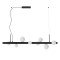 Suspension Redo Goji, metal, glass, sand black, dimmable, LED, 47W, 2476 lumens, warm white 3000K, L.119 cm