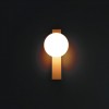Wall lamp Redo Goji, metal, glass, matt gold, LED, 6,3W, 336 lumens, warm white 3000K, H.22 cm