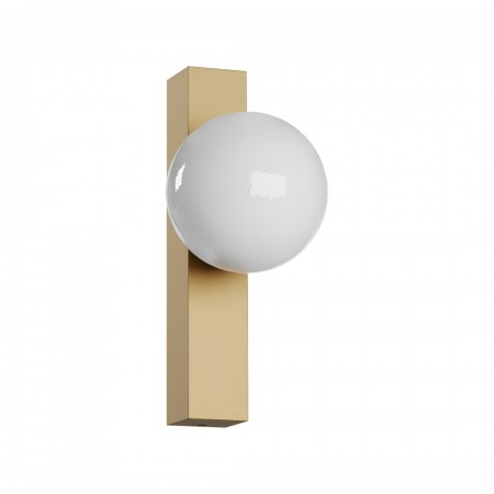 Wall lamp Redo Goji, metal, glass, matt gold, LED, 6,3W, 336 lumens, warm white 3000K, H.22 cm