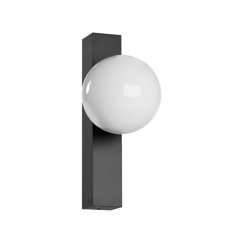 Wall lamp Redo Goji, metal, glass, sand black, LED, 6,3W, 336 lumens, warm white 3000K, H.22 cm
