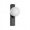 Wall lamp Redo Goji, metal, glass, sand black, LED, 6,3W, 336 lumens, warm white 3000K, H.22 cm