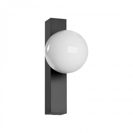 Wall lamp Redo Goji, metal, glass, sand black, LED, 6,3W, 336 lumens, warm white 3000K, H.22 cm