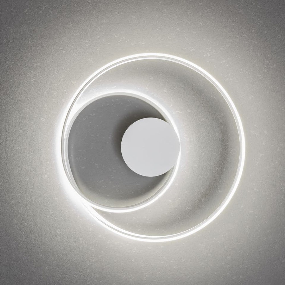 Ceiling lamp Redo Torsion, metal, sand white, dimmable, LED CCT, 30W, 3286 lumens, 2700K/3000K/4000K, D.40 cm