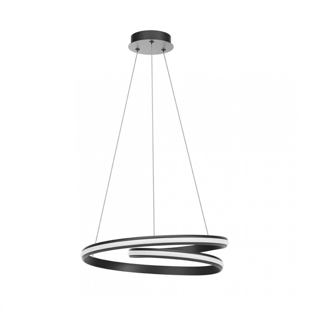 Suspension Redo Torsion, metal, sand black, dimmable, LED CCT, 40W, 4488 lumens, 2700K/3000K/4000K, D.56 cm