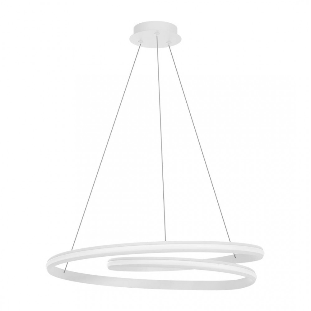 Suspension Redo Torsion, metal, sand white, dimmable, LED CCT, 60W, 5762 lumens, 2700K/3000K/4000K, D.75 cm
