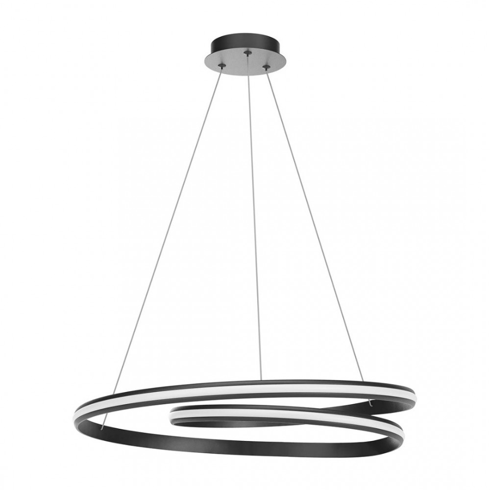 Suspension Redo Torsion, metal, sand black, dimmable, LED CCT, 60W, 5762 lumens, 2700K/3000K/4000K, D.75 cm