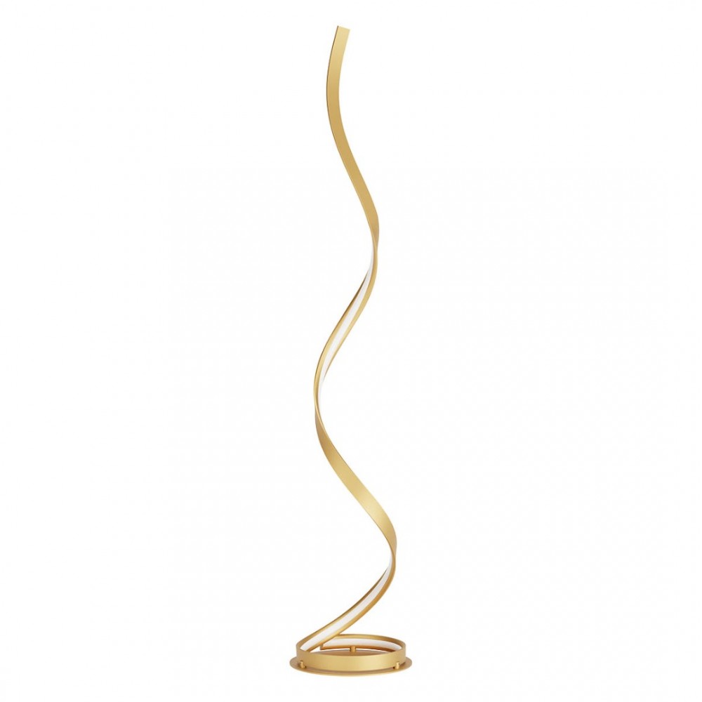 Floor lamp Redo Torsion, metal, matt gold, dimmable, LED CCT, 24W, 2778 lumens, 2700K/3000K/4000K, H.150 cm