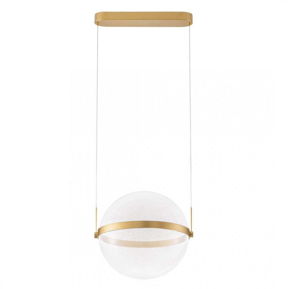 Pendant lamp Redo Atlas, metal, acryl, brass gold, LED, 34W, 2407 lumens, warm white 3000K, D.40 cm