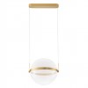 Pendant lamp Redo Atlas, metal, acryl, brass gold, LED, 34W, 2407 lumens, warm white 3000K, D.40 cm