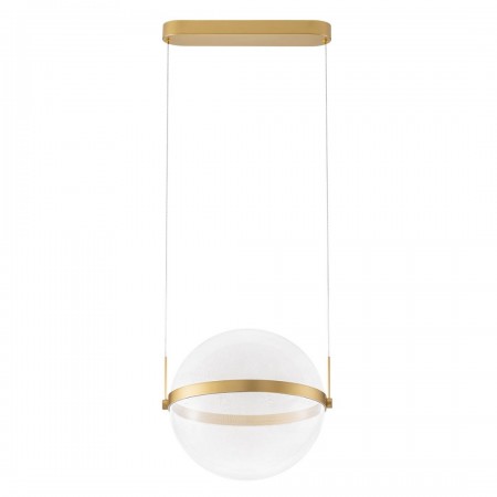 Pendant lamp Redo Atlas, metal, acryl, brass gold, LED, 34W, 2407 lumens, warm white 3000K, D.40 cm
