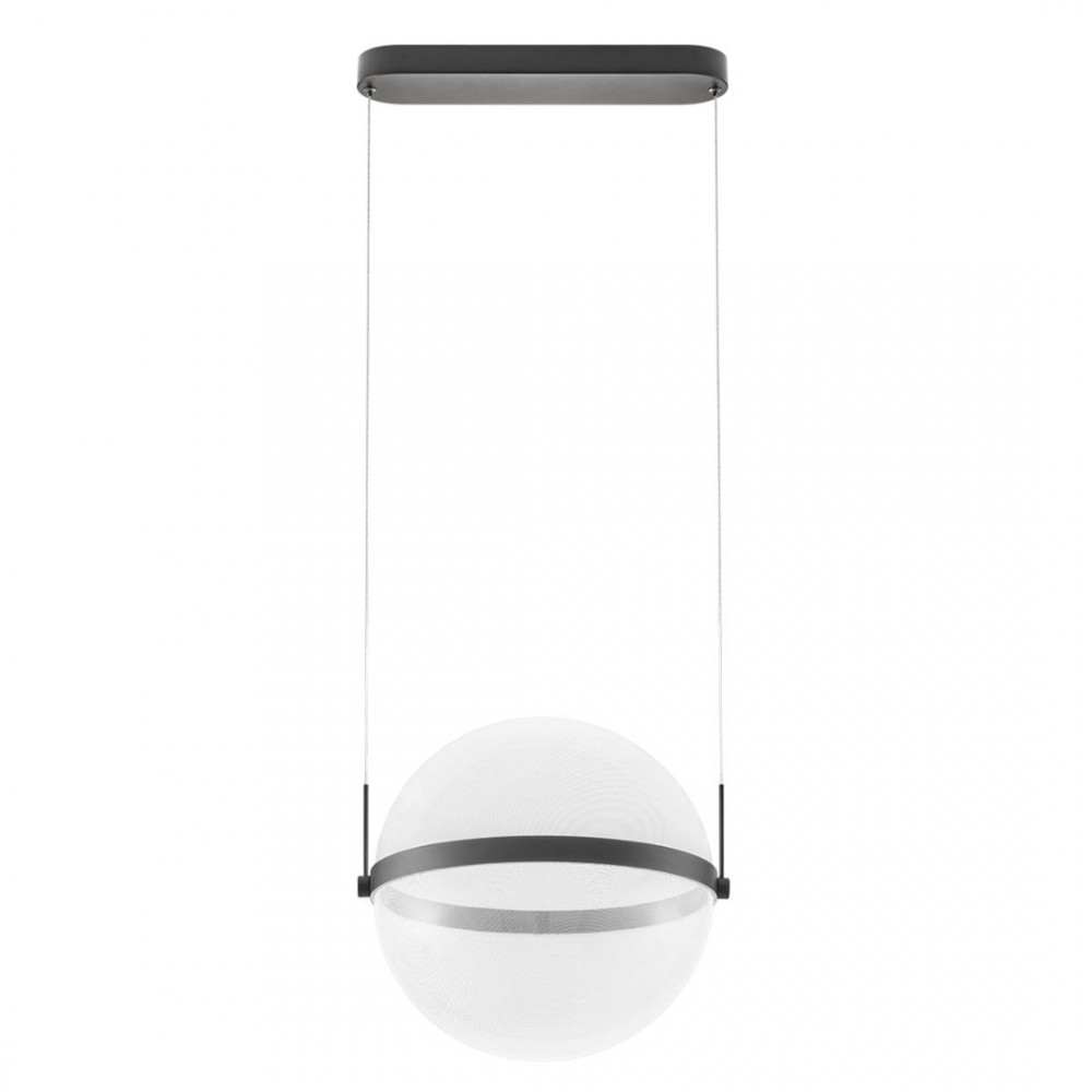 Pendant lamp Redo Atlas, metal, acryl, sand black, LED, 34W, 2407 lumens, warm white 3000K, D.40 cm