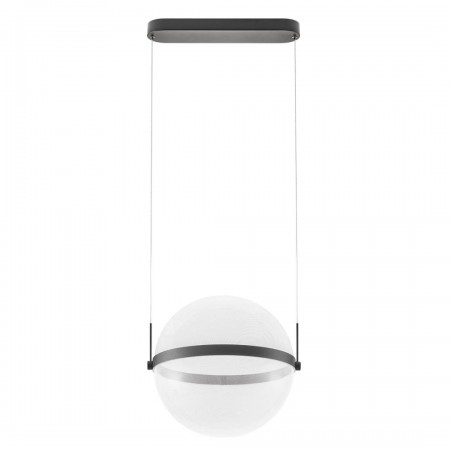Pendant lamp Redo Atlas, metal, acryl, sand black, LED, 34W, 2407 lumens, warm white 3000K, D.40 cm