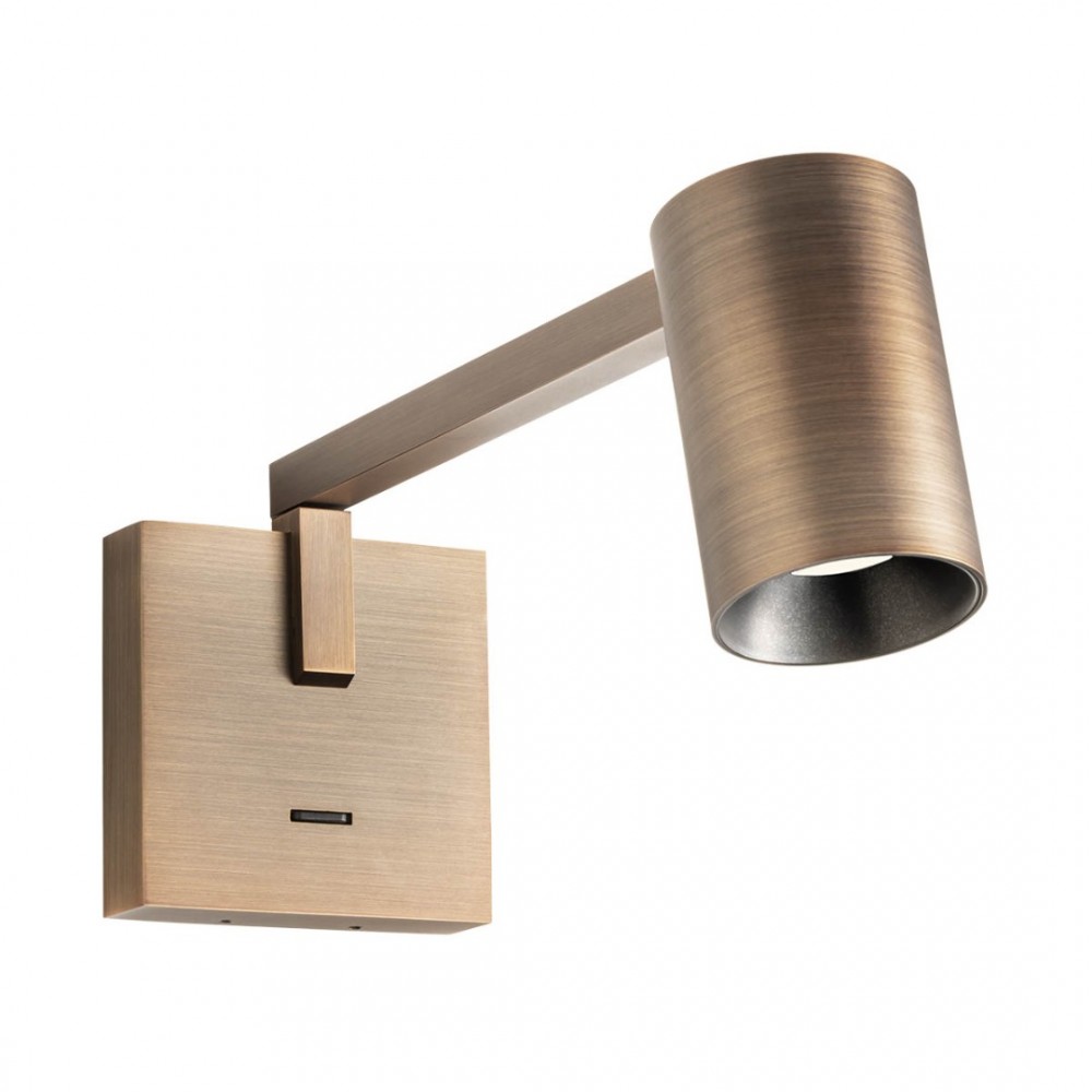 Wall lamp Redo Rolf, metal, bronze, 1XGU10, L.28 cm