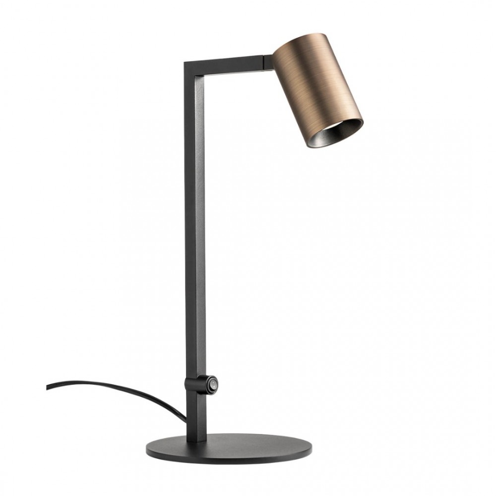 Table lamp Redo Rolf, metal, sand black/bronze, 1XGU10, H.40 cm