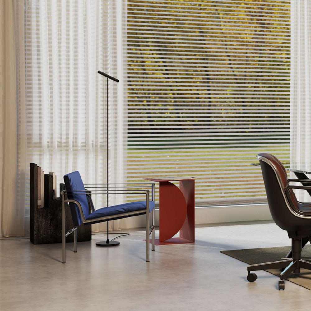 Floor lamp Redo Praxi, metal, sand black, dimmable, LED, 8,3W, 389 lumens, warm white 3000K, H.145 cm