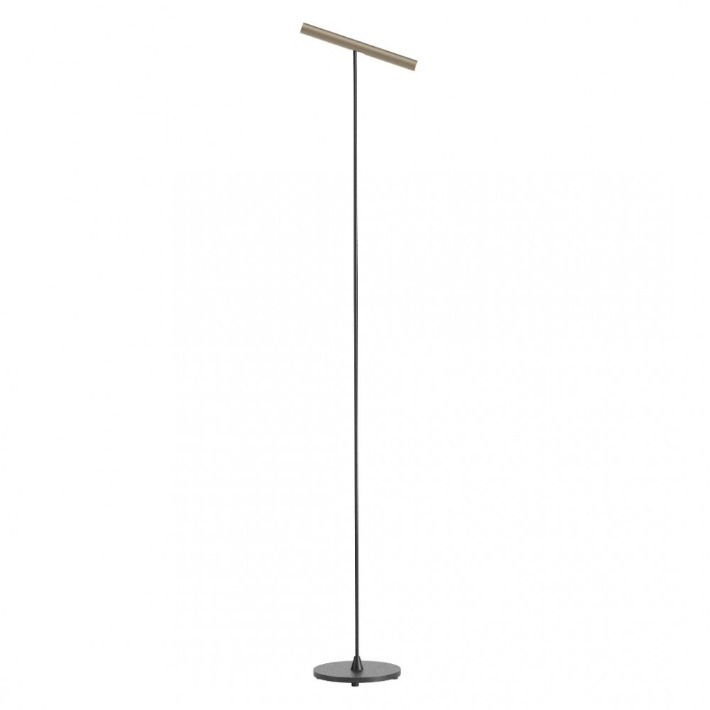 Floor lamp Redo Praxi, metal, sand black/silver coffee, dimmable, LED, 8,3W, 389 lumens, warm white 3000K, H.145 cm