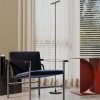 Floor lamp Redo Praxi, metal, sand black/foggy nickel, dimmable, LED, 8,3W, 389 lumens, warm white 3000K, H.145 cm