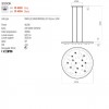 Suspension Redo Neba, metal, grey, dimmable, LED, 48,5W, 3505 lumens, warm white 3000K, D.73 cm