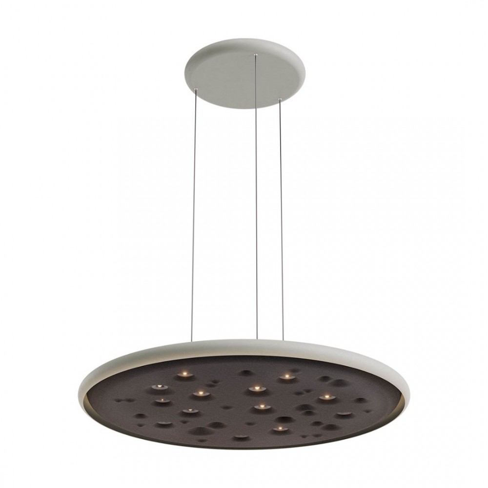 Suspension Redo Neba, metal, grey, dimmable, LED, 48,5W, 3505 lumens, warm white 3000K, D.73 cm