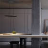 Suspension Redo Neba, metal, grey, dimmable, LED, 48,5W, 3505 lumens, warm white 3000K, D.73 cm