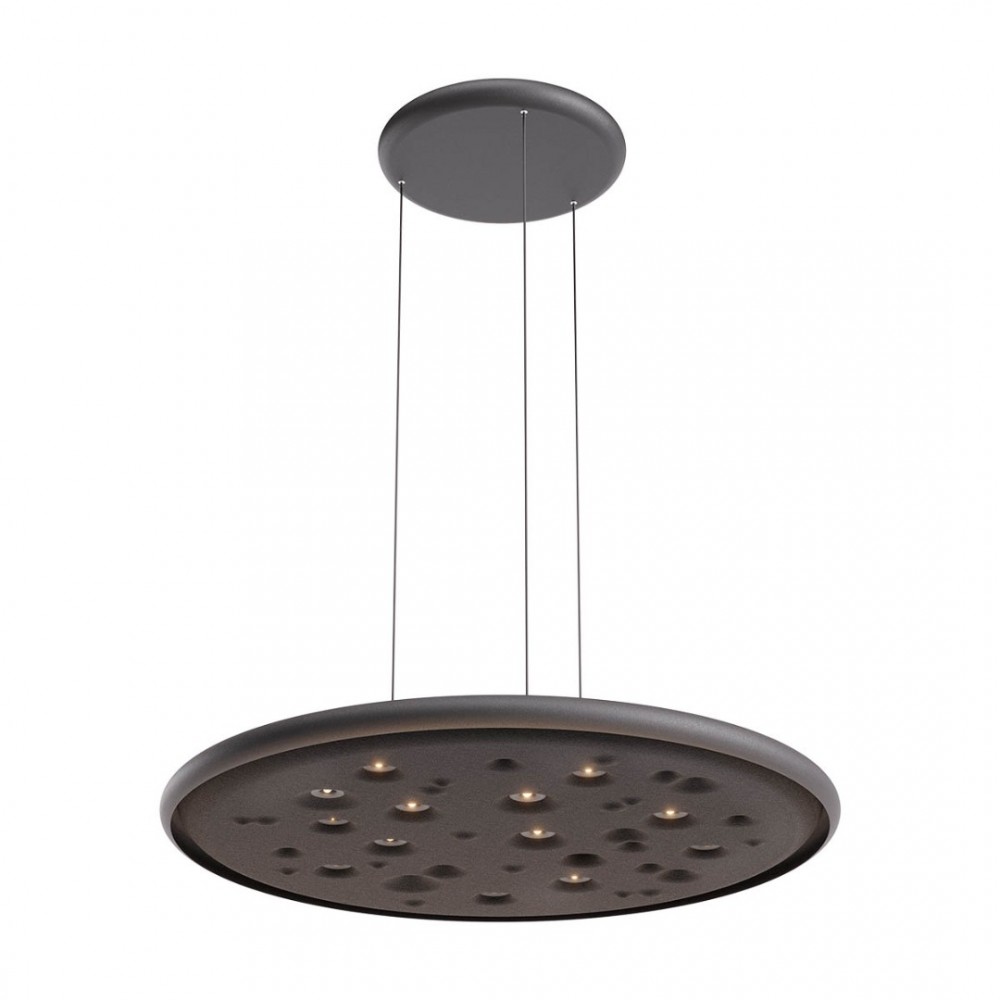 Suspension Redo Neba, metal, black, dimmable, LED, 48,5W, 3505 lumens, warm white 3000K, D.73 cm