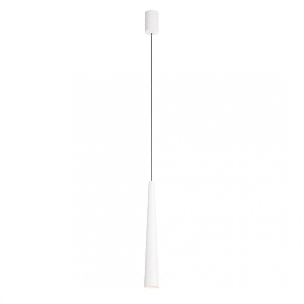 Suspension Redo Botera, metal, matt white, dimmable, LED, 10W, 750 lumens, warm white 3000K, D.5 cm
