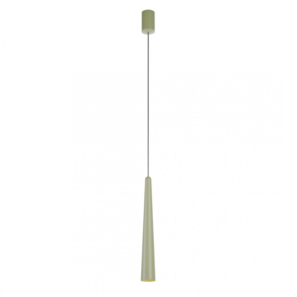 Suspension Redo Botera, metal, matt olive, dimmable, LED, 10W, 750 lumens, warm white 3000K, D.5 cm